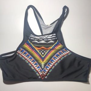 Racerback bathing suit top.